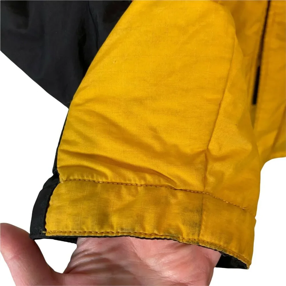 Polo Ralph Lauren Men's Yellow Black Windbreaker Jacket Size Large Vintage
